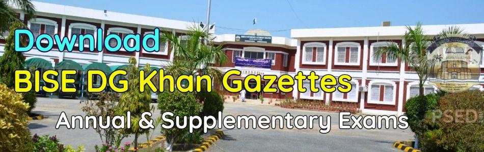 Download BISE DG Khan Gazettes