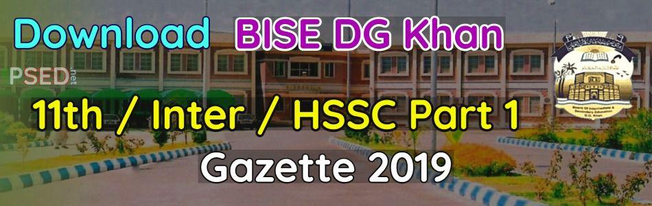 Download 11th BISE DG Khan Gazette 2019